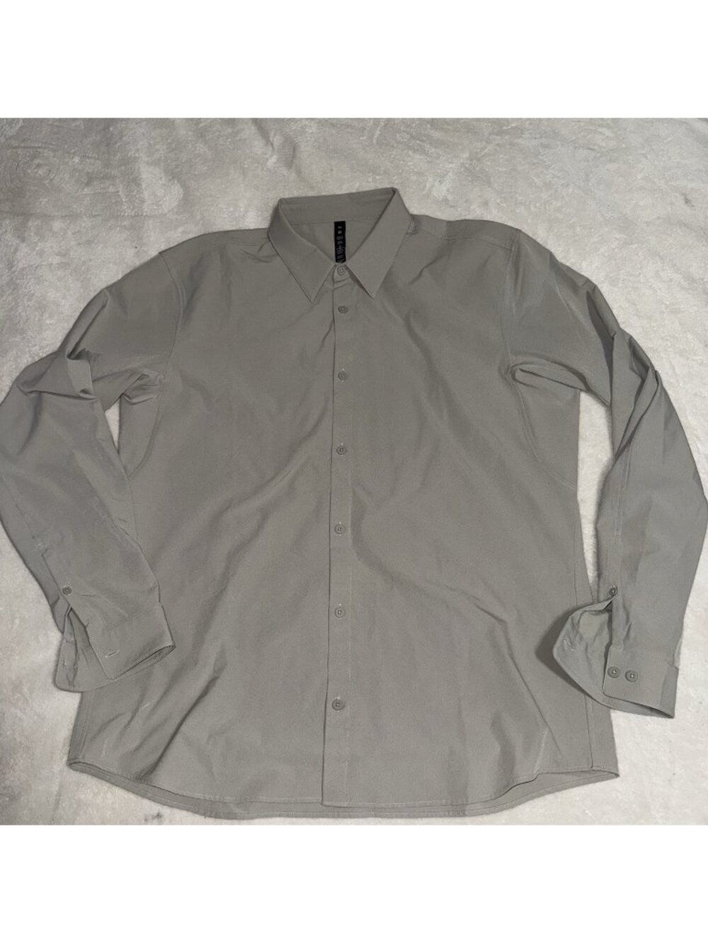 Lululemon Commission Shirt Mens 2XL Green Gray Long Sleeve Commuter